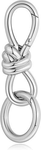 Gold Twist Knot Clasp Bag Charm Keychain D-Ring Keychain Trending Luxury Purse Fashion Accessory Heavy Duty Spring Snap Hook in Saudi Arabia
