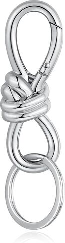 Gold Twist Knot Clasp Bag Charm Keychain D-Ring Keychain Trending Luxury Purse Fashion Accessory Heavy Duty Spring Snap Hook in Saudi Arabia