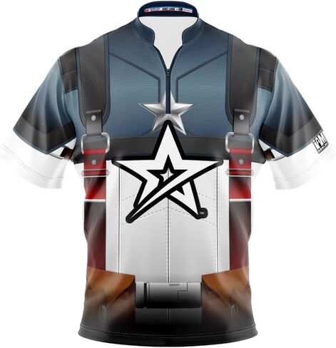 Logo Infusion I AM Bowling Jersey Short Sleeve Sash Collar 1561-RG Made in USA ROTO Grip in Saudi Arabia