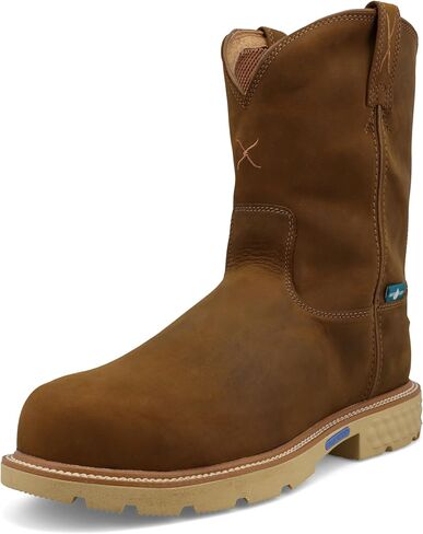 Twisted X Men's 10" Work Boot, Round Toe Nano Toe with CellStretch in Saudi Arabia