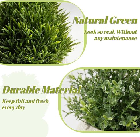 2Pack Small Fake Plants, Artificial Plants Indoor in Cement Planter, Faux Plants Indoor for Home Bathroom Bedroom Kitchen Office Room Decor - Yellowish Green-Rosemary in Kuwait