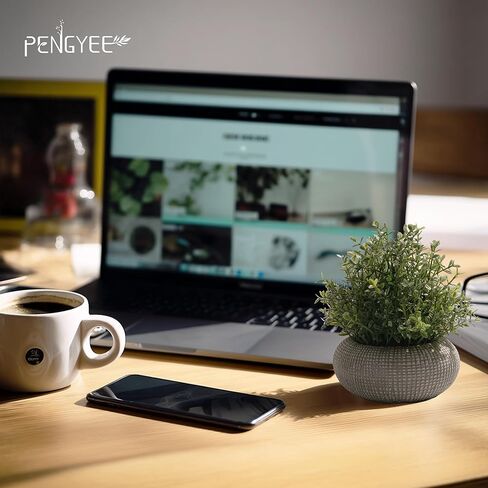 2Pack Small Fake Plants, Artificial Plants Indoor in Cement Planter, Faux Plants Indoor for Home Bathroom Bedroom Kitchen Office Room Decor - Yellowish Green-Rosemary in Kuwait