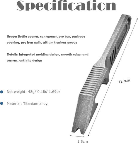 EDC PRY BAR BONGE PENER TITANIUM CROWBAR SCELDRIVER SIZE SIZE EDC Multi Tool in Kuwait