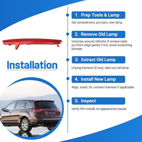Bumper Reflector Lamp Fits for Acura MDX 2010-2013 Replace 33505-STX-A11(Right Side) in Saudi Arabia