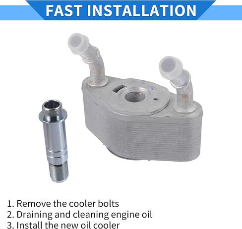 Engine Oil Cooler Kit Compatible for Ford F-150 2011-2023, Durable Aluminum Alloy Silver Tone Transmission Oil Cooler with Bolt in Saudi Arabia