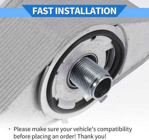 Engine Oil Cooler Kit Compatible for Ford F-150 2011-2023, Durable Aluminum Alloy Silver Tone Transmission Oil Cooler with Bolt in Saudi Arabia