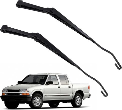 مجموعة زوج ذراع الذراع الأمامية للزجاج الأمامي متوافق مع Chevy S10 Pickup 1994-2004 Side Driver Side و Pront Passenger Side Wiper Arm مجموعة استبدال# W0182-V316273 in Kuwait