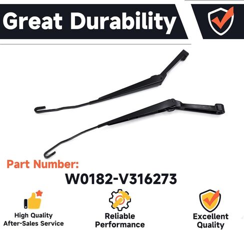 مجموعة زوج ذراع الذراع الأمامية للزجاج الأمامي متوافق مع Chevy S10 Pickup 1994-2004 Side Driver Side و Pront Passenger Side Wiper Arm مجموعة استبدال# W0182-V316273 in Kuwait