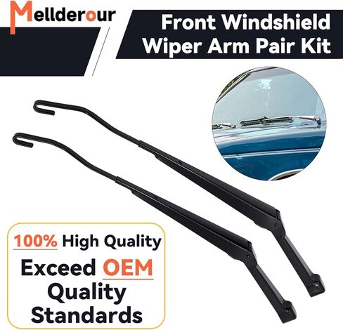 مجموعة زوج ذراع الذراع الأمامية للزجاج الأمامي متوافق مع Chevy S10 Pickup 1994-2004 Side Driver Side و Pront Passenger Side Wiper Arm مجموعة استبدال# W0182-V316273 in Kuwait