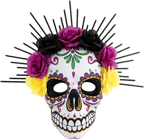 Day of The Dead Masks 3Pcs Skull Full Face Mask for Halloween Cosplay Mexican Masquerade Party Costume in Saudi Arabia