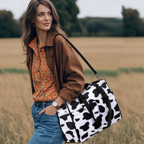 29L Top Zipper Closure Tote Bag with 12 Pockets,Thick Bottom Support & Adjustable Strap,Water-Resistant in Saudi Arabia