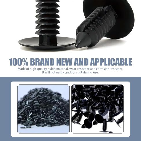 Pack of 8 License Plate Hole Plugs, Car Bumper Plugs, License Plate Hole Cover Clip Fixed Fastening Buckle, Universal for Most Car (Black) in Saudi Arabia
