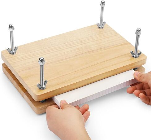 JUPEAN Book Binding Kits, Bookbinding Supplies, Book Binding Kit for beginners Bone Folder Tool with Bone Folder Awl Waxed Thread Book Press for DIY 7.9"x11.6" in Saudi Arabia