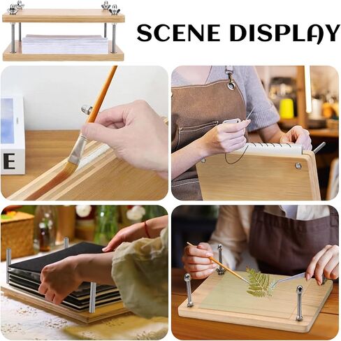 JUPEAN Book Binding Kits, Bookbinding Supplies, Book Binding Kit for beginners Bone Folder Tool with Bone Folder Awl Waxed Thread Book Press for DIY 7.9"x11.6" in Saudi Arabia