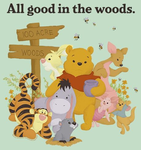Disney Winnie Pooh in The Woods Girl's Heather Crew Tee in Saudi Arabia