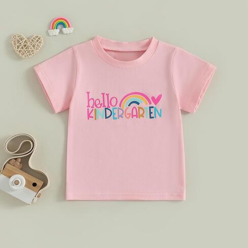 Back to School Outfits for Girls Letters First Grade Shirt First Day of School Shirt for Preschool Kindergarten in Saudi Arabia