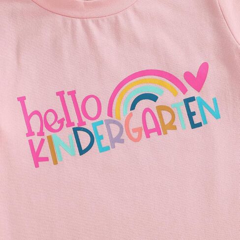 Back to School Outfits for Girls Letters First Grade Shirt First Day of School Shirt for Preschool Kindergarten in Saudi Arabia