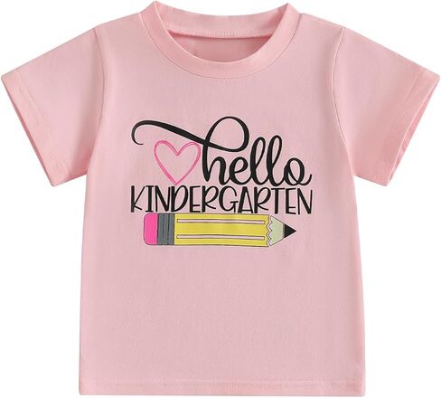 Back to School Outfits for Girls Letters First Grade Shirt First Day of School Shirt for Preschool Kindergarten in Saudi Arabia