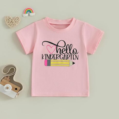 Back to School Outfits for Girls Letters First Grade Shirt First Day of School Shirt for Preschool Kindergarten in Saudi Arabia