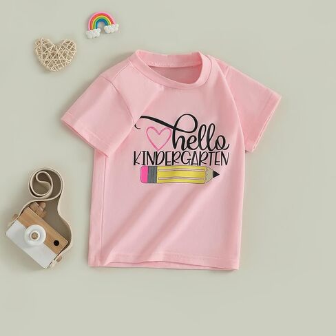 Back to School Outfits for Girls Letters First Grade Shirt First Day of School Shirt for Preschool Kindergarten in Saudi Arabia