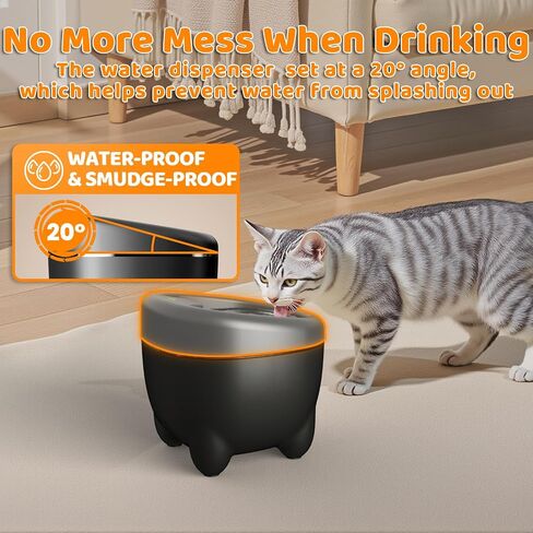 Constant Temperature Cat Water Fountain, Wireless Cat Fountain Battery Operated, 2.5L/84oz Water Fountains for Cats Indoor with Quiet Pump & 4 Filters, Cat Water Dispenser with Motion Sensor in Saudi Arabia