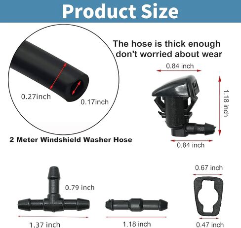 7T4Z-17603-A Front Windshield Washer Nozzles Kit Compatible with Ford Edge Focus Compatible with Lincoln MKX Base Sport Premium Sport Replaces 7T4Z-17603-A-JET 8S4Z-17603-AA 7T4Z17603A in Saudi Arabia