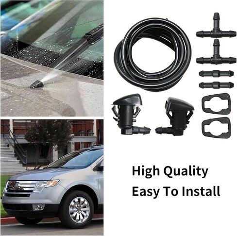 7T4Z-17603-A Front Windshield Washer Nozzles Kit Compatible with Ford Edge Focus Compatible with Lincoln MKX Base Sport Premium Sport Replaces 7T4Z-17603-A-JET 8S4Z-17603-AA 7T4Z17603A in Saudi Arabia
