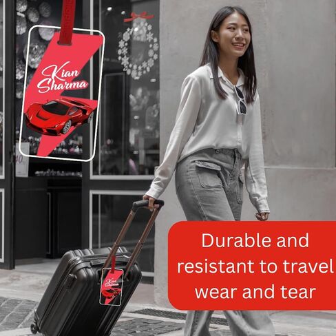 Writable Writable Transparent Bag Luggage Tags, PVC Luggage Labels for Suitcases with Name Address Phone Number Labels Travel Tag for Baggage Identity ID Labels for Trolley, Suitcase (Mermaid) in Saudi Arabia