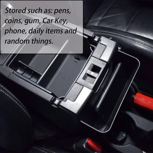 TACOBRO Auto Gear Shift Storage Organizer Tray and JK Center Console Hanging Storage Box for Jeep Wrangler JK JKU 2011-2018, Armrest Box Organizer and JKU Gear Shifter Console Side Tray, ABS in Saudi Arabia