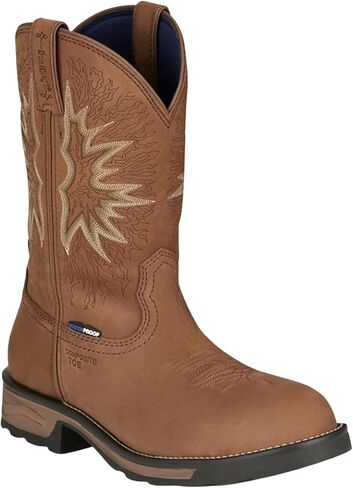 Tony Lama Men's Boom Saddle Cowwhide Cown on Western Work Boot Composite Toe - TW3413 in Kuwait