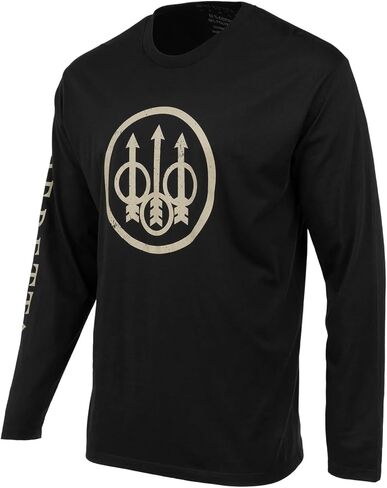 Beretta Men's Trident Logo عرضة متينة متعددة الأغراض مزيج قطن مريح مزيج مضلع للطاقم in Saudi Arabia