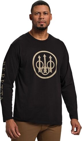 Beretta Men's Trident Logo عرضة متينة متعددة الأغراض مزيج قطن مريح مزيج مضلع للطاقم in Saudi Arabia