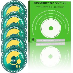 Indestructible Disc, Indestructible Disc for Grinders, 4 Inch Angle Grinder Composite Multi-Purpose Slicing Discs. Removable snap Ring in The Inner Hole, Cut Any Material in an Instant (5 Pack)