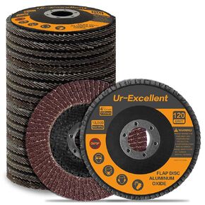 40PCS Flap Disc - 4-1/2 Inch - Sanding Grinding Wheel for Angle Grinder Type #27 - Aluminum Oxide Abrasive - Assorted 40 60 80 120 Grits