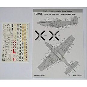 Decals for Stencils for North American P-51 Mustang 1/48 Scale Foxbot 48-046