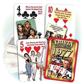 Flickback 1977 Trivia Playing Cards: Perfect Birthday or Wedding