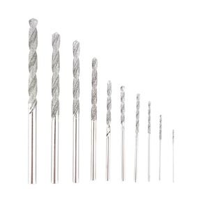 10PCS Drill Bits, Diamond Tipped Drill Bit, Drill Bits for Stone, 0.8mm /1.0mm /1.2mm /1.5mm /1.8mm /2.0mm /2.5mm /3.0mm /3.5mm /4.0mm
