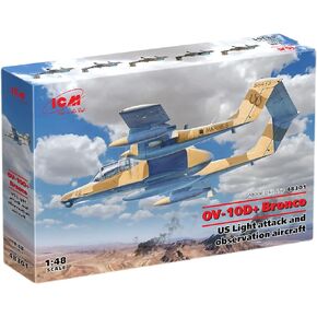 ICM Plastic Model Kit (48301) - Plastic Military Plane OV-10D+ Bronco, Light Attack and Observation Airplane Model - Plastic Military Plane to Build with Assembly Instructions - Scale 1:48