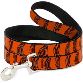 Dog Leash Tigger Stripes Orange Black 4 Feet Long 1.0 Inch Wide