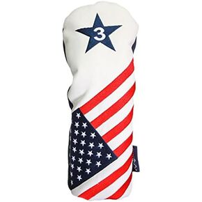 USA Patriot Golf Limited Edition Vintage Retro Patriotic #3 Metal Fairway Wood Conservative Headcover