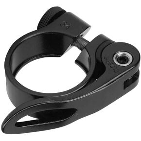 Quick Release Seatpost Clamp, Durable Fade Resistance Bike Seat Post Clamp Hollow Design for Bike(Black)