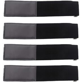 Reusable Ladder Straps,Ladder Rack Tie Down Straps,Quality Hook and Loop Securing Straps,Multipurpose Storage Straps (33'' x 2'') (Black 4 Pack) (Black)
