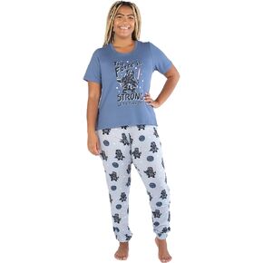 Nite Nite Munki Munki Women's Short Sleeve Boxy Tee and Jogger Set