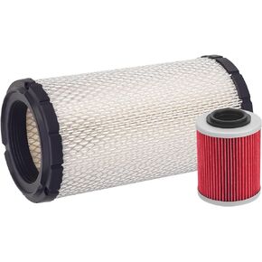 Motorcycle Air Filter 715900394 & Oil Filter 420256188 Replacement for Can-Am Defender HD5 Max HD8 Pro HD10 2016-2021 Maverick Sport 1000 Trail 800 1000 R 2018-2021