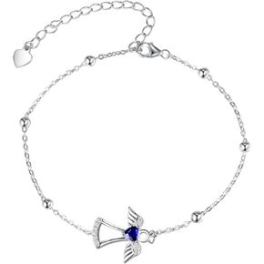 Guardian Angel Bracelets for Women 925 Sterling Silver Guardian Angel Bracelet Spiritual Protection Angel Jewelry for Women Girls