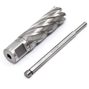 Annular Cutter JESTUOUS 3/4 Inch Weldon Shank 13/16 Cutting Diameter 2 Cutting Depth with Pilot Pin Slugger Bits Two Flat HSS Kit for Magnetic Drill Press,1 Piece