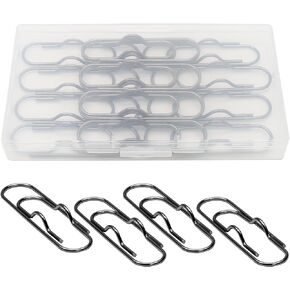 20 PCS Metal Pen Clips, Black Pen Holder, Multifunctional Pen Clip Holders for Notebooks, Paper, Clipboard