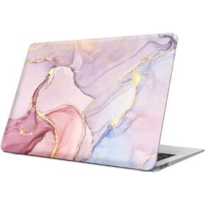 Fintie Case for MacBook Air 13 Inch A2337 (M1) / A2179 / A1932 (2022 2021 2020 2019 2018 Release) - Snap On Hard Shell Case Cover for MacBook Air 13 Retina Display with Touch ID, Glittering Marble