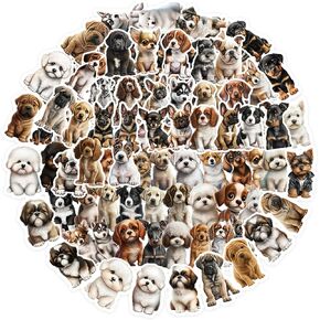 100 Pcs Funny Dog Meme Stickers| Waterproof Vinyl Dog Stickers Pack for Water Bottle, Laptops, Luggage, Guitar, Car Decals, Washing Machine| Cute Dog Stickers for Kids Girls Teens Adults