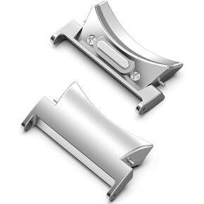 Connectors Compatible for Samsung Galaxy Watch 6 Bands 44mm 40mm Adapter, Stainless Steel Button Connector Band No Gap Connector Adapter for Galaxy Watch6 Classic 43mm 47mm/Watch4/5/6 40mm 44mm